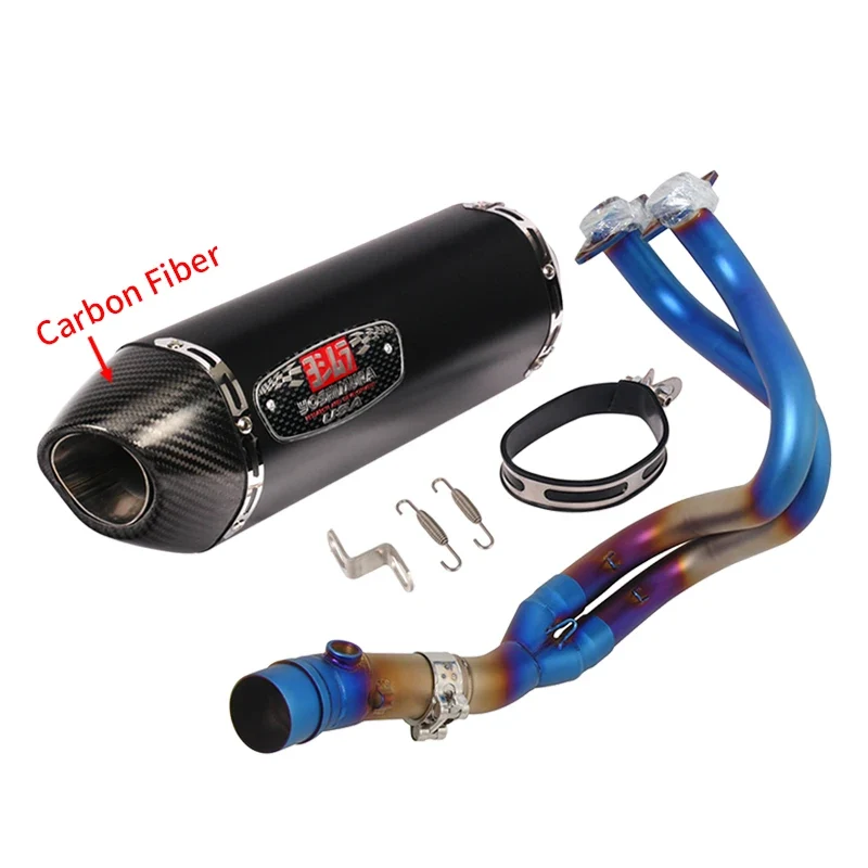 For Kawasaki ER6N ER6F Versys 650 Z650 Ninja 650 Moto Exhaust Escape Full System Yoshimura Muffler DB Killer Front Mid Link Pipe