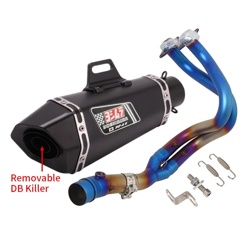 For Kawasaki ER6N ER6F Versys 650 Z650 Ninja 650 Moto Exhaust Escape Full System Yoshimura Muffler DB Killer Front Mid Link Pipe