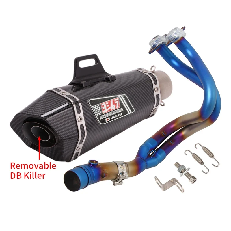 For Kawasaki ER6N ER6F Versys 650 Z650 Ninja 650 Moto Exhaust Escape Full System Yoshimura Muffler DB Killer Front Mid Link Pipe