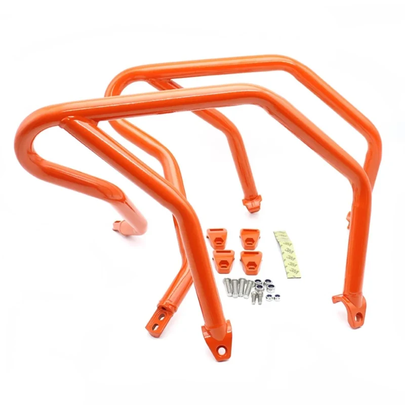 Upper Orange Crash Bar for KTM 1290 Super Adventure S / R 21-23 Engine Guard Black