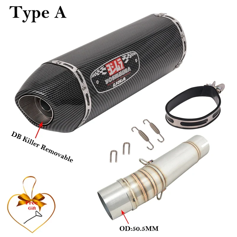 For Honda NC700 NC700X NC750 NC750X NC750S Motorcycle Exhaust Escape Muffler Modified DB Killer Escape Yoshimura Mid Link Pipe