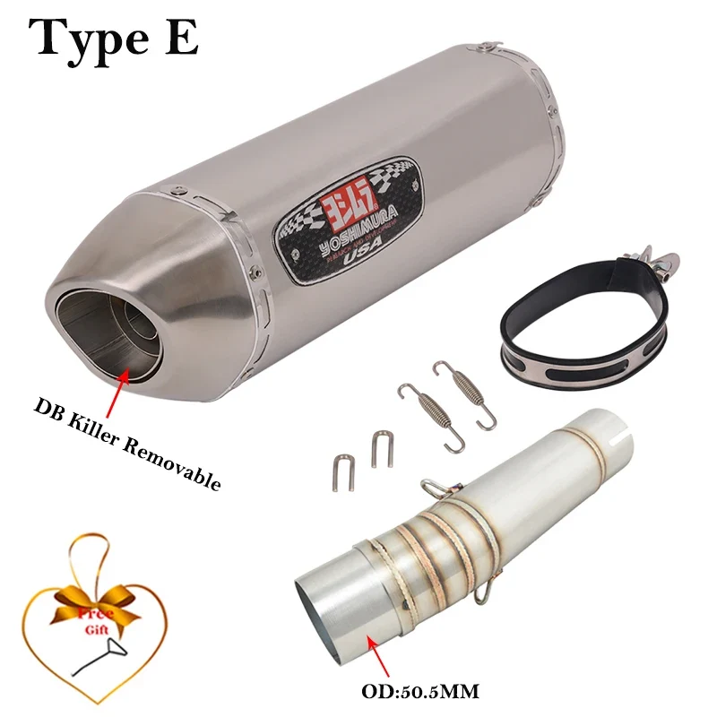 For Honda NC700 NC700X NC750 NC750X NC750S Motorcycle Exhaust Escape Muffler Modified DB Killer Escape Yoshimura Mid Link Pipe