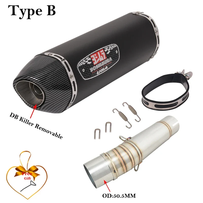 For Honda NC700 NC700X NC750 NC750X NC750S Motorcycle Exhaust Escape Muffler Modified DB Killer Escape Yoshimura Mid Link Pipe