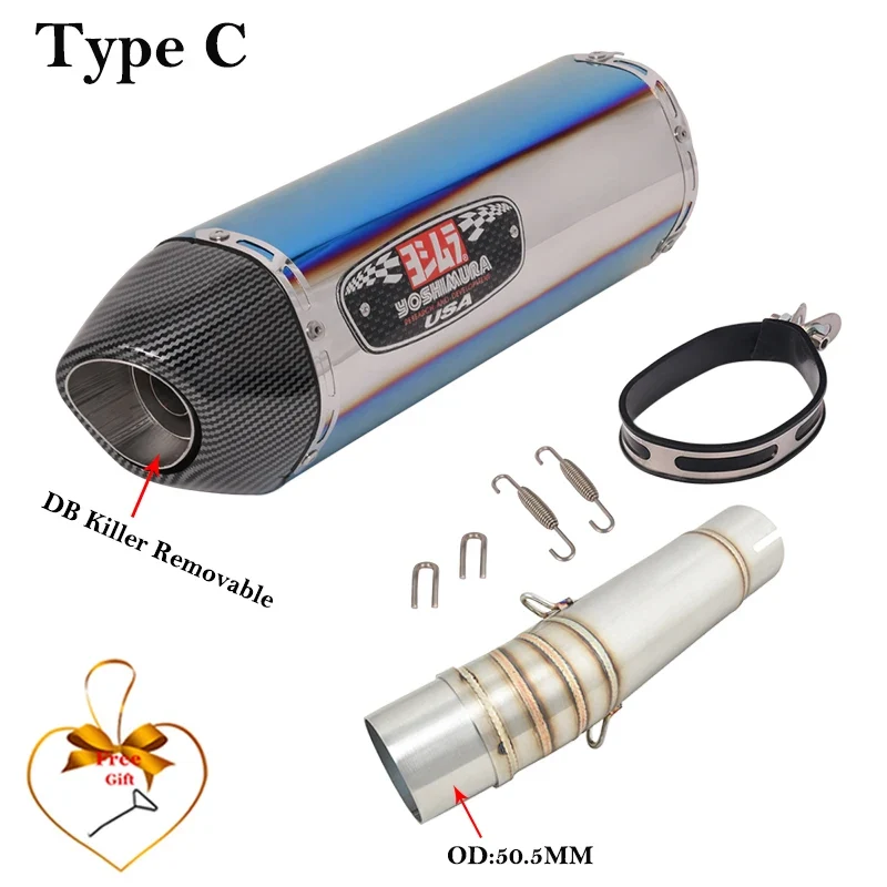 For Honda NC700 NC700X NC750 NC750X NC750S Motorcycle Exhaust Escape Muffler Modified DB Killer Escape Yoshimura Mid Link Pipe