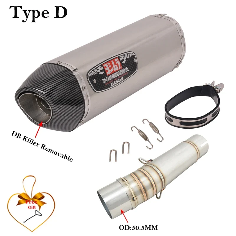 For Honda NC700 NC700X NC750 NC750X NC750S Motorcycle Exhaust Escape Muffler Modified DB Killer Escape Yoshimura Mid Link Pipe