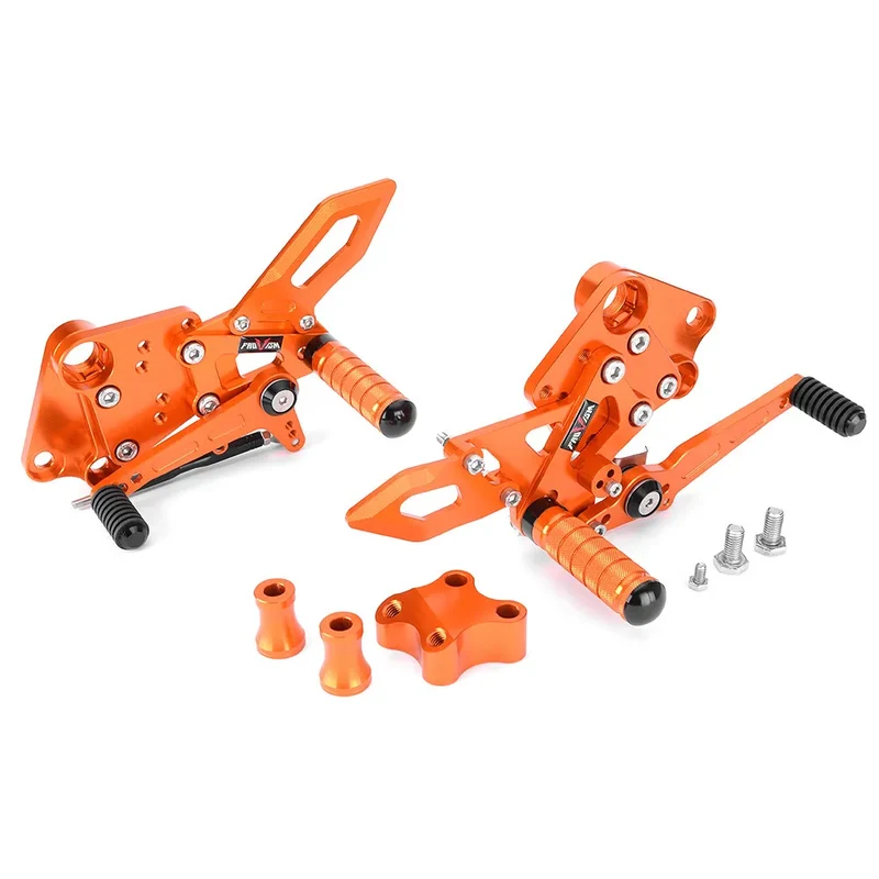 Motorcycle Adjustable Footrests Rearset for KTM Duke 125 200 250 390 2018 - 2023 2020 2021 2022 Footpegs Shifter Rod Rearsets