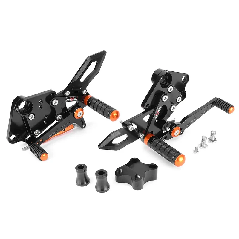 Motorcycle Adjustable Footrests Rearset for KTM Duke 125 200 250 390 2018 - 2023 2020 2021 2022 Footpegs Shifter Rod Rearsets