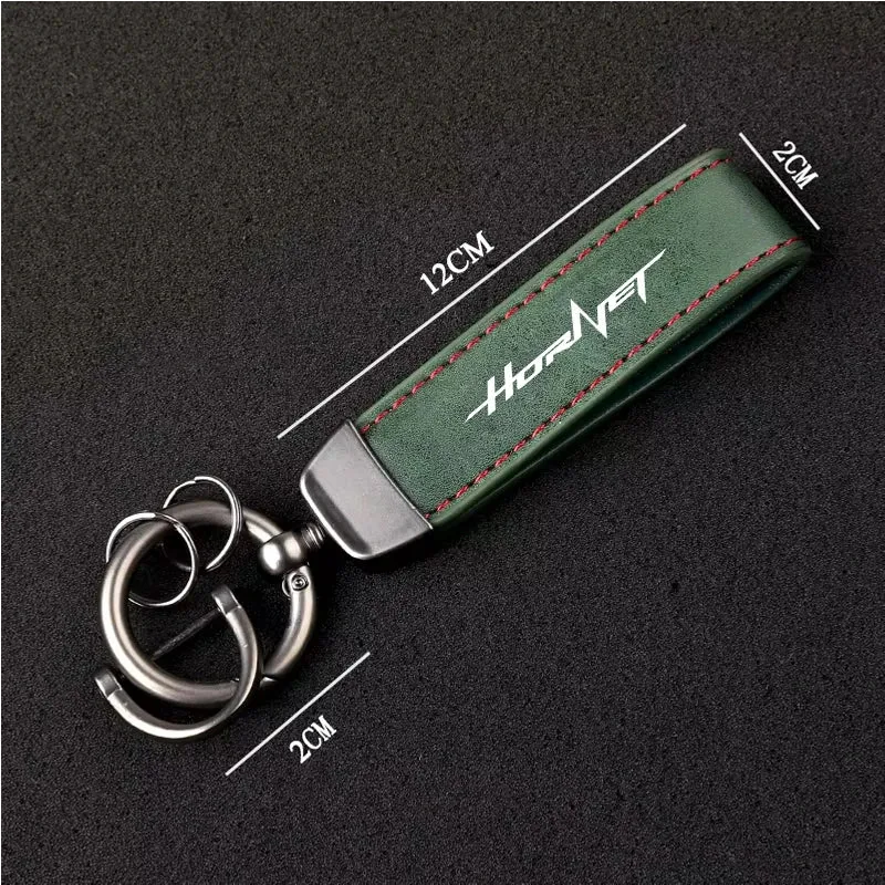 1PCS Motorcycle Metal PU Leather Motorcycle Keychain Ring Accessories For HONDA CB250 Hornet CB750 CB600F CB 750 Accessories
