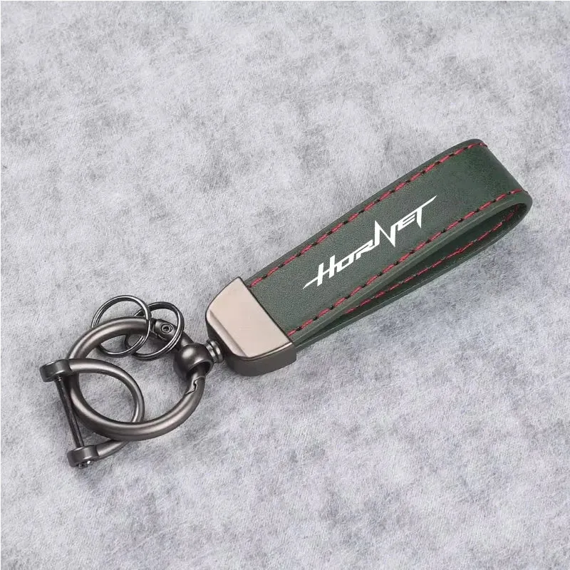 1PCS Motorcycle Metal PU Leather Motorcycle Keychain Ring Accessories For HONDA CB250 Hornet CB750 CB600F CB 750 Accessories