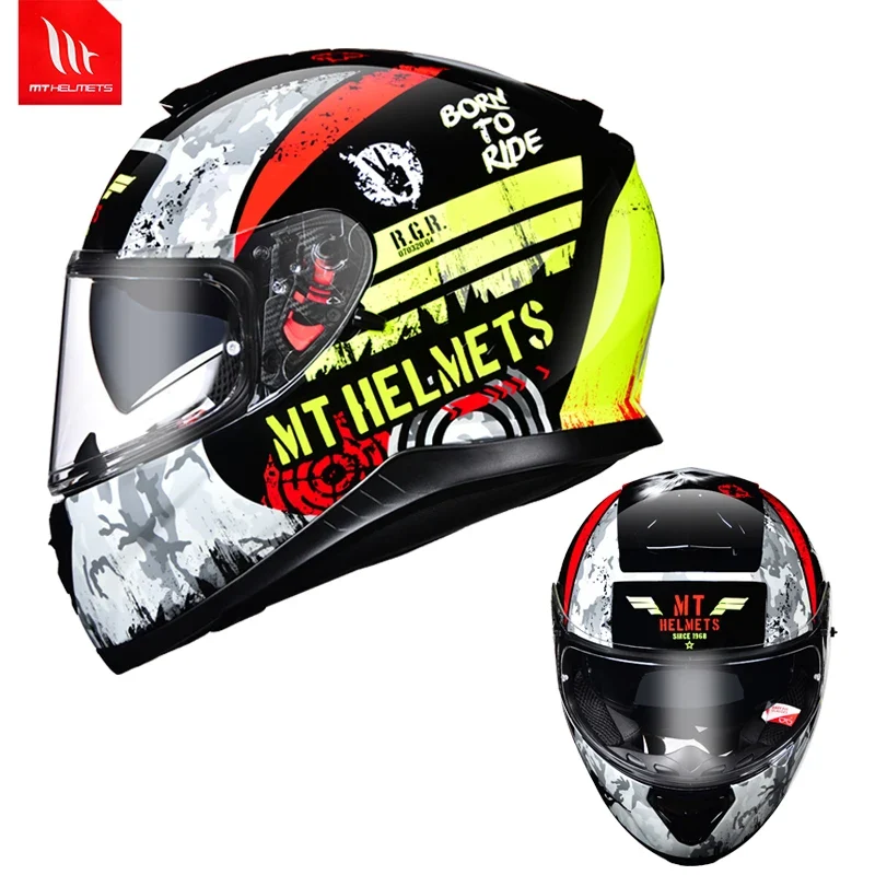 MT Thunder 3 SV Motorcycle Full Face Helmets Men Women Street Racing Safety Protection ECE DOT Approved Dual Lens Helmets