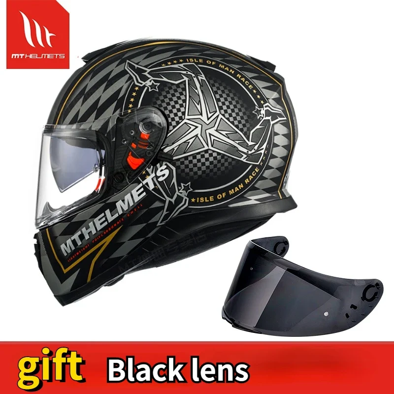MT Thunder 3 SV Motorcycle Full Face Helmets Men Women Street Racing Safety Protection ECE DOT Approved Dual Lens Helmets