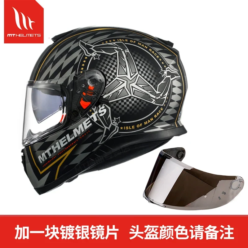 MT Thunder 3 SV Motorcycle Full Face Helmets Men Women Street Racing Safety Protection ECE DOT Approved Dual Lens Helmets