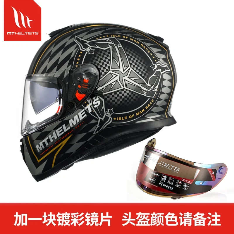 MT Thunder 3 SV Motorcycle Full Face Helmets Men Women Street Racing Safety Protection ECE DOT Approved Dual Lens Helmets