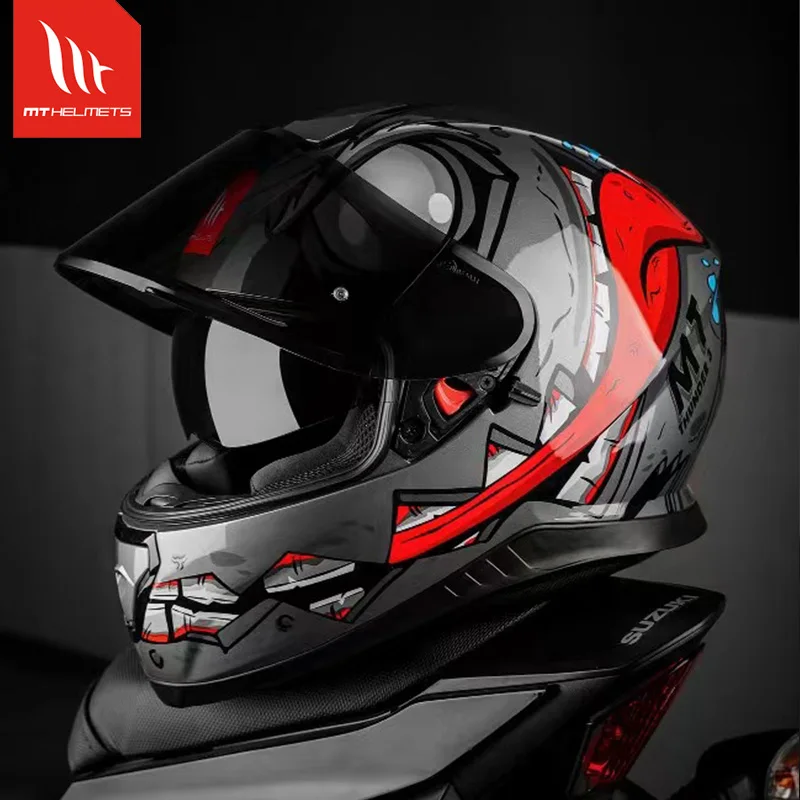 MT Thunder 3 SV Motorcycle Full Face Helmets Men Women Street Racing Safety Protection ECE DOT Approved Dual Lens Helmets
