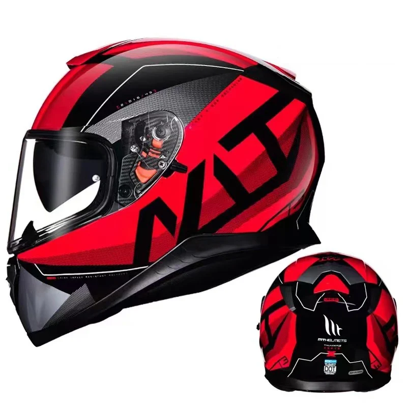 MT Thunder 3 SV Motorcycle Full Face Helmets Men Women Street Racing Safety Protection ECE DOT Approved Dual Lens Helmets