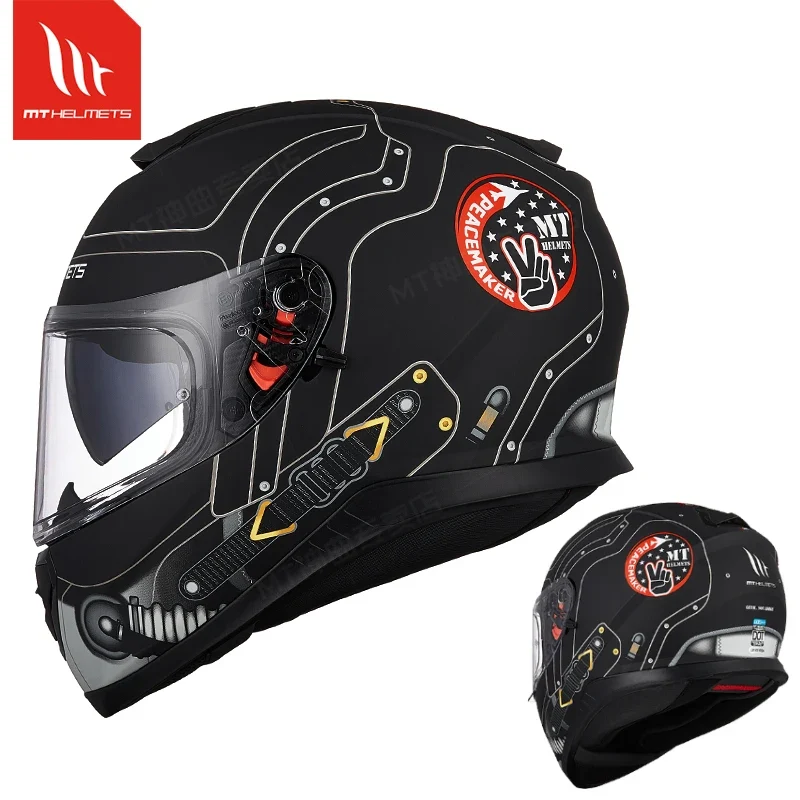 MT Thunder 3 SV Motorcycle Full Face Helmets Men Women Street Racing Safety Protection ECE DOT Approved Dual Lens Helmets
