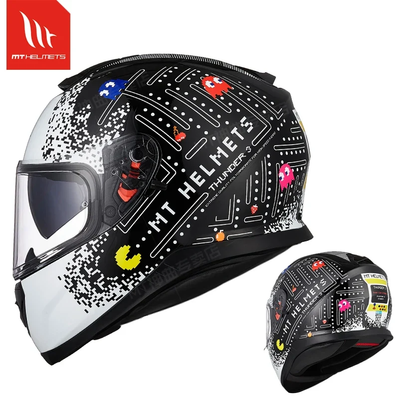 MT Thunder 3 SV Motorcycle Full Face Helmets Men Women Street Racing Safety Protection ECE DOT Approved Dual Lens Helmets