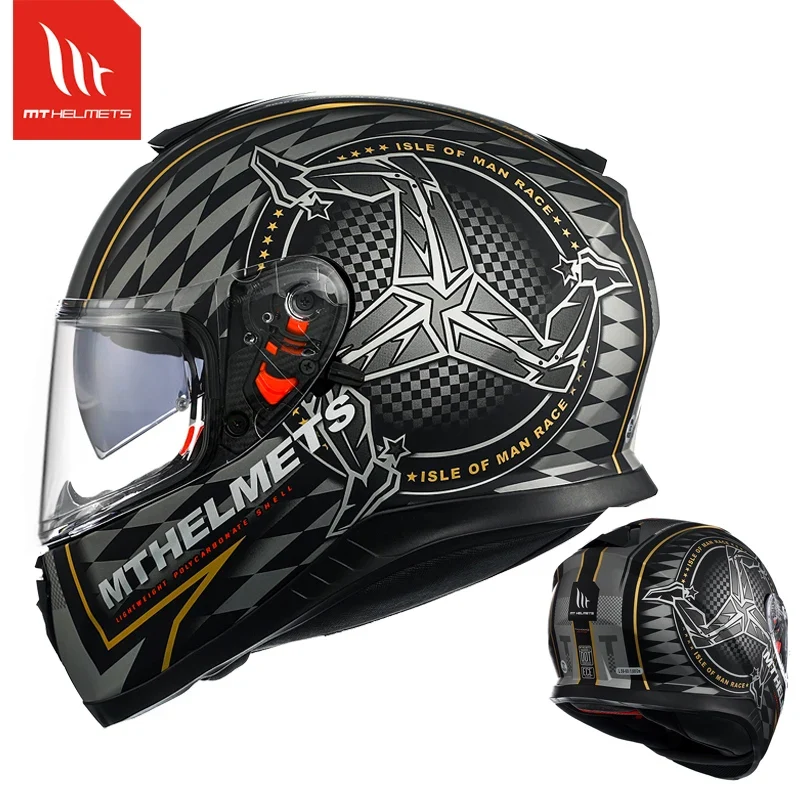 MT Thunder 3 SV Motorcycle Full Face Helmets Men Women Street Racing Safety Protection ECE DOT Approved Dual Lens Helmets