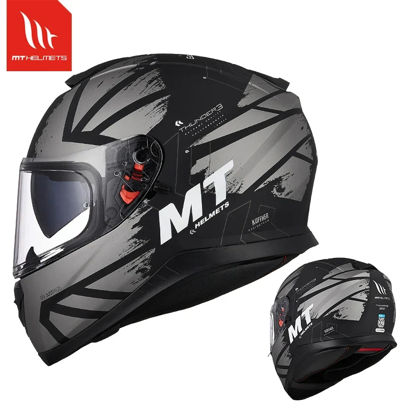 MT Thunder 3 SV Motorcycle Full Face Helmets Men Women Street Racing Safety Protection ECE DOT Approved Dual Lens Helmets