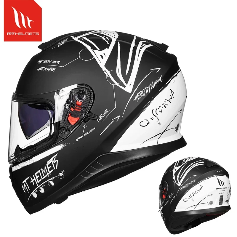 MT Thunder 3 SV Motorcycle Full Face Helmets Men Women Street Racing Safety Protection ECE DOT Approved Dual Lens Helmets