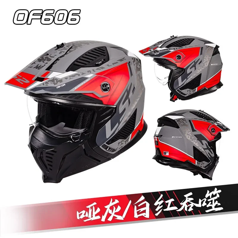 Original LS2 OF606 Motorcycle Helmet MultiPurpose Off-Road Racing Summer Anti-Glare casco Motocross motorcycle flip helmet