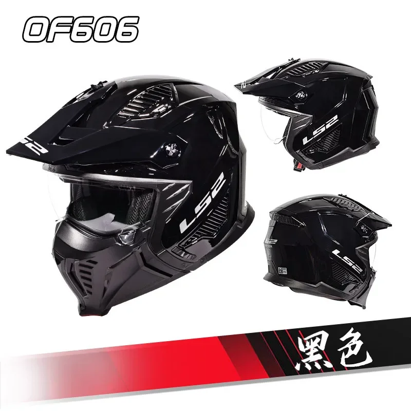 Original LS2 OF606 Motorcycle Helmet MultiPurpose Off-Road Racing Summer Anti-Glare casco Motocross motorcycle flip helmet
