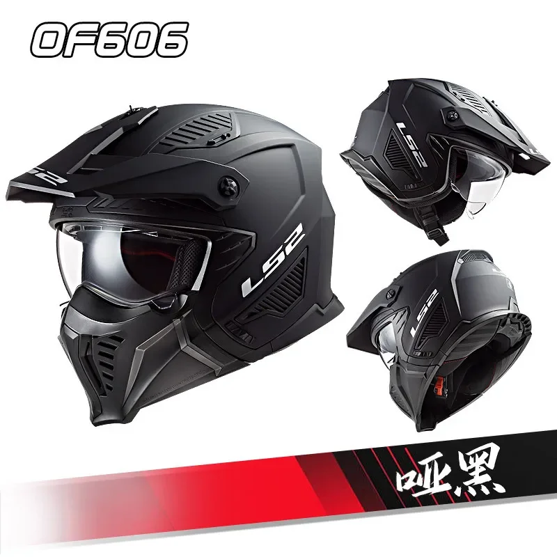 Original LS2 OF606 Motorcycle Helmet MultiPurpose Off-Road Racing Summer Anti-Glare casco Motocross motorcycle flip helmet