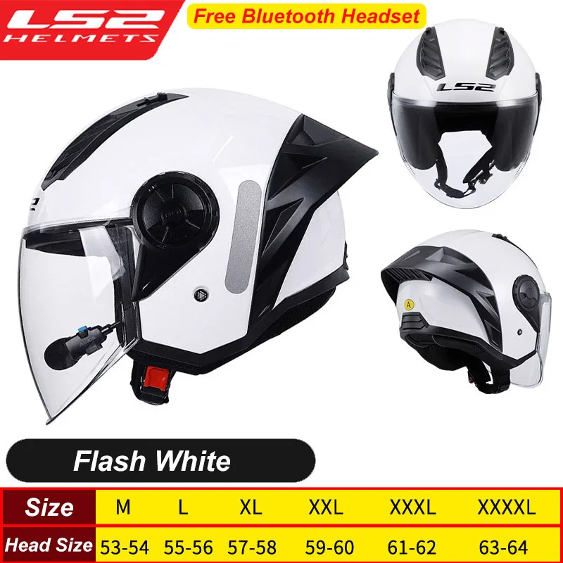 LS2 Motorcycle Helmet 3/4 Open Face Helmets Capacete LS2 OF616 Airflow Ⅱ Big Tail Wing Jet Scooter Half Helmets Cascos Para Moto