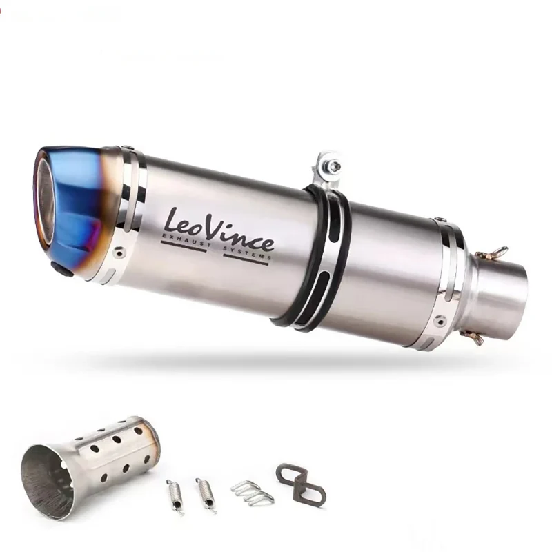 51mm Motorcycle Exhaust Muffler Pipe LeoVince Escape Moto With DB Killer for Z1000 Z900 GSR600 FZ6N R1 R6 R3