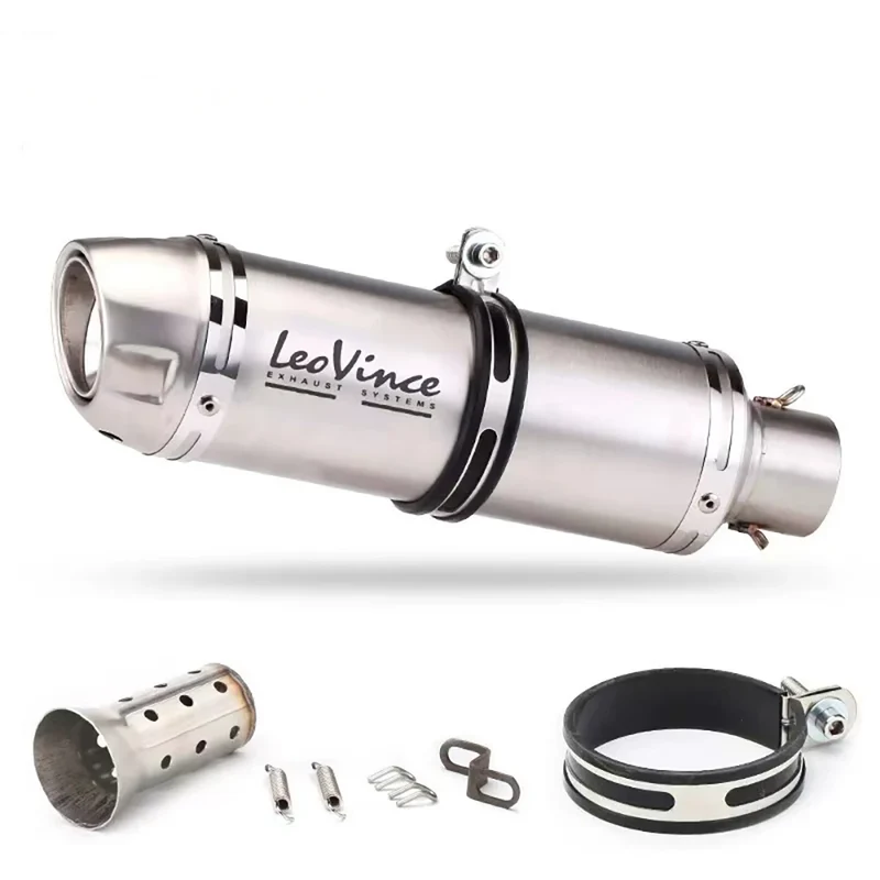 51mm Motorcycle Exhaust Muffler Pipe LeoVince Escape Moto With DB Killer for Z1000 Z900 GSR600 FZ6N R1 R6 R3