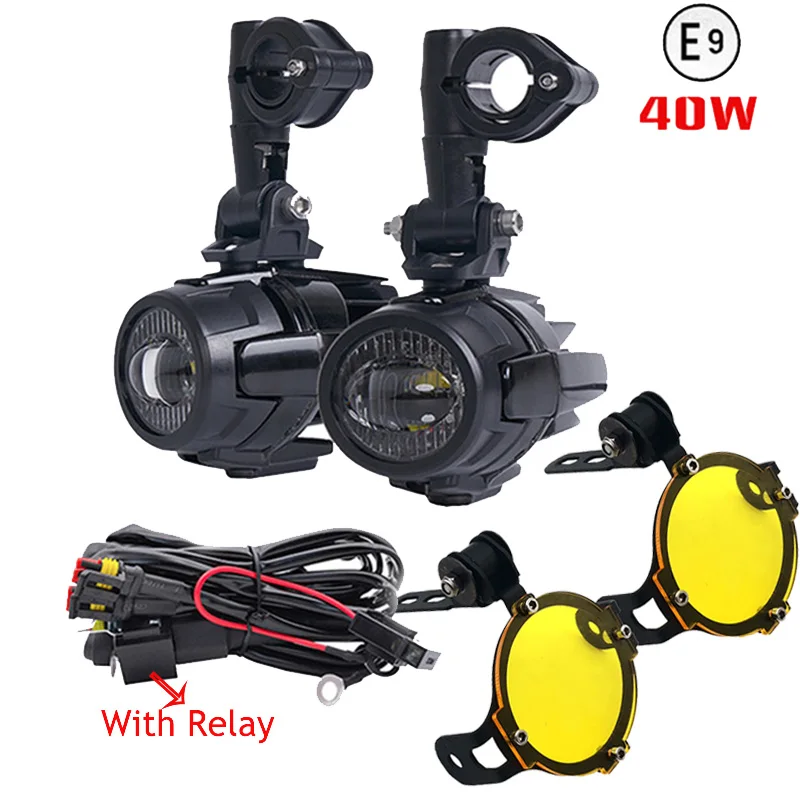 For BMW R1200GS LED Headlights R 1200 GS 2005-2012 R 1200GS ADV Adventure 2006-2013 R1200 GS Motorcycle Lights fit Oil Cooler