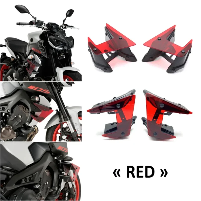 NEW Motorcycle Parts Side Downforce Naked Spoilers Fixed Winglet Fairing Wing For Yamaha MT-09 MT09 MT 09 SP 2017 2018 2019 2020